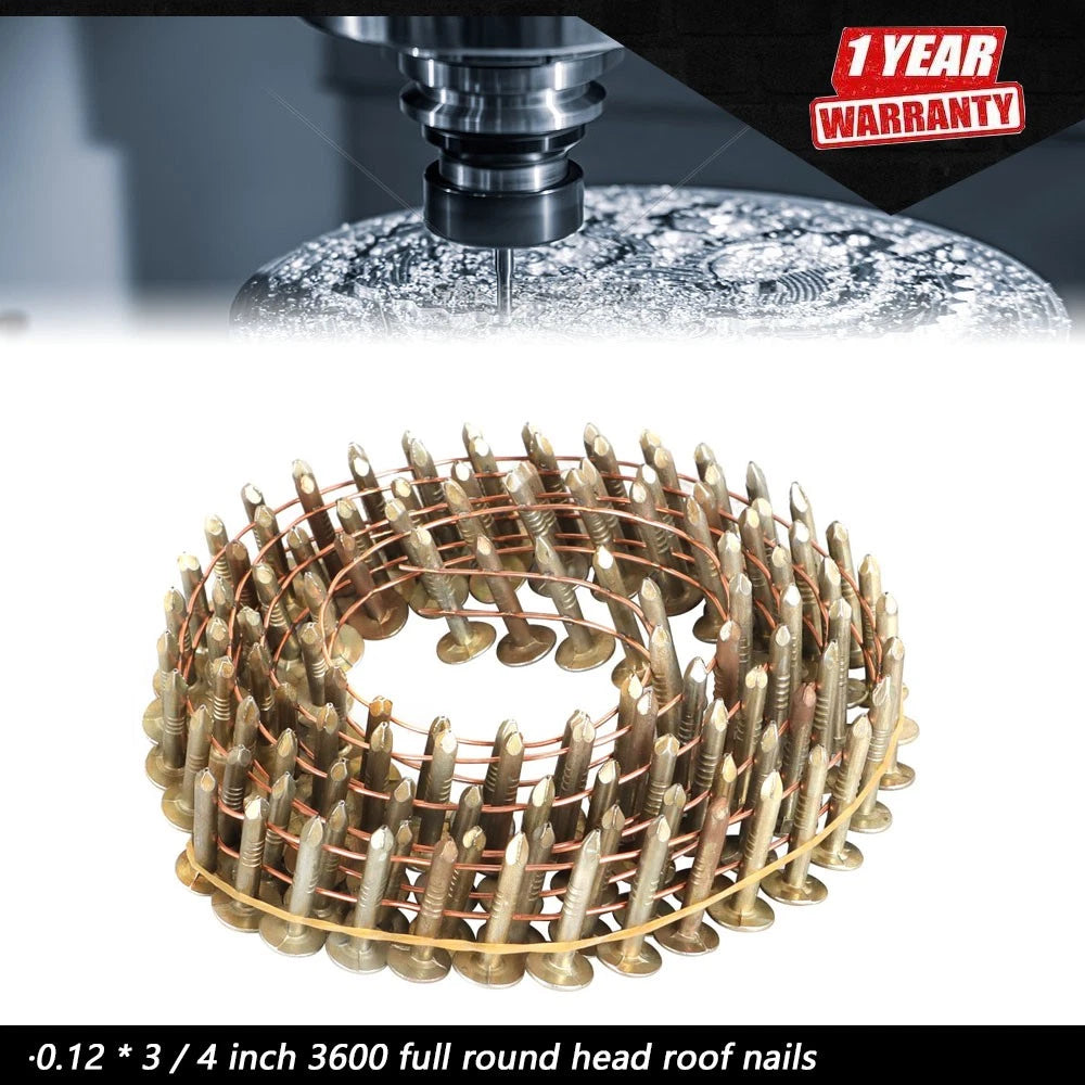 Set of 3600 Full Round Head Roof Nails
