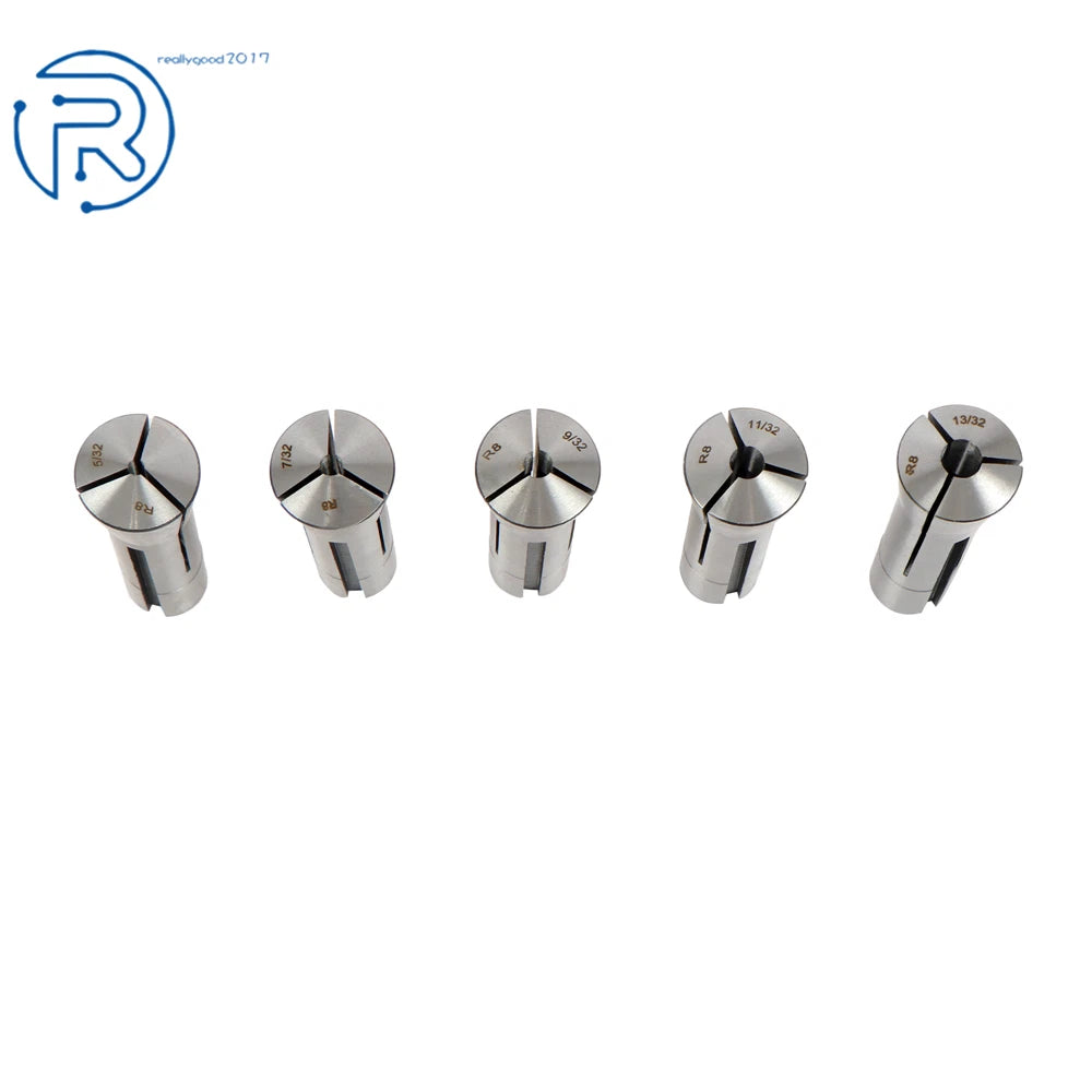 24 Pcs R8 Collet Set for CNC Machines (Precision 1/8" to 7/8")