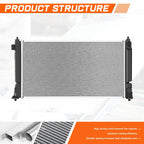 Aluminum Radiator for Lexus UX250H UX300H Toyota Corolla Prius (2020–2026) DPI-13922