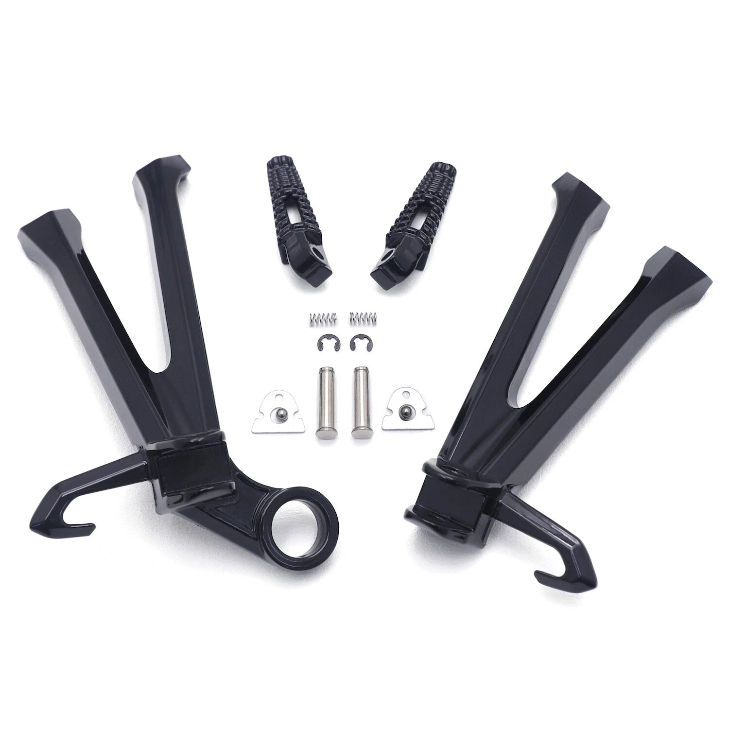 Black Rear Passenger Foot Pegs Footrest Bracket for Suzuki GSX-R 600 750 (2011–2023)