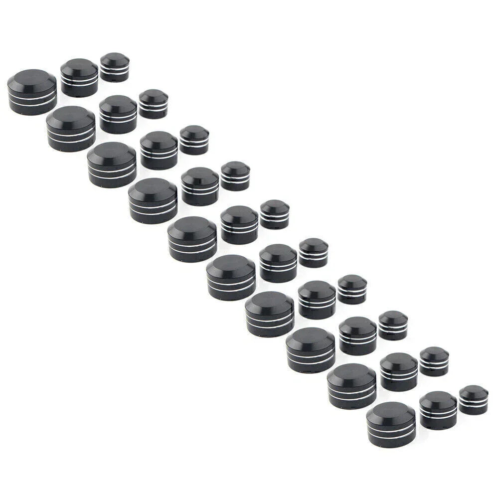 11mm Black CNC Inner Motor Bolt Topper Caps for Harley