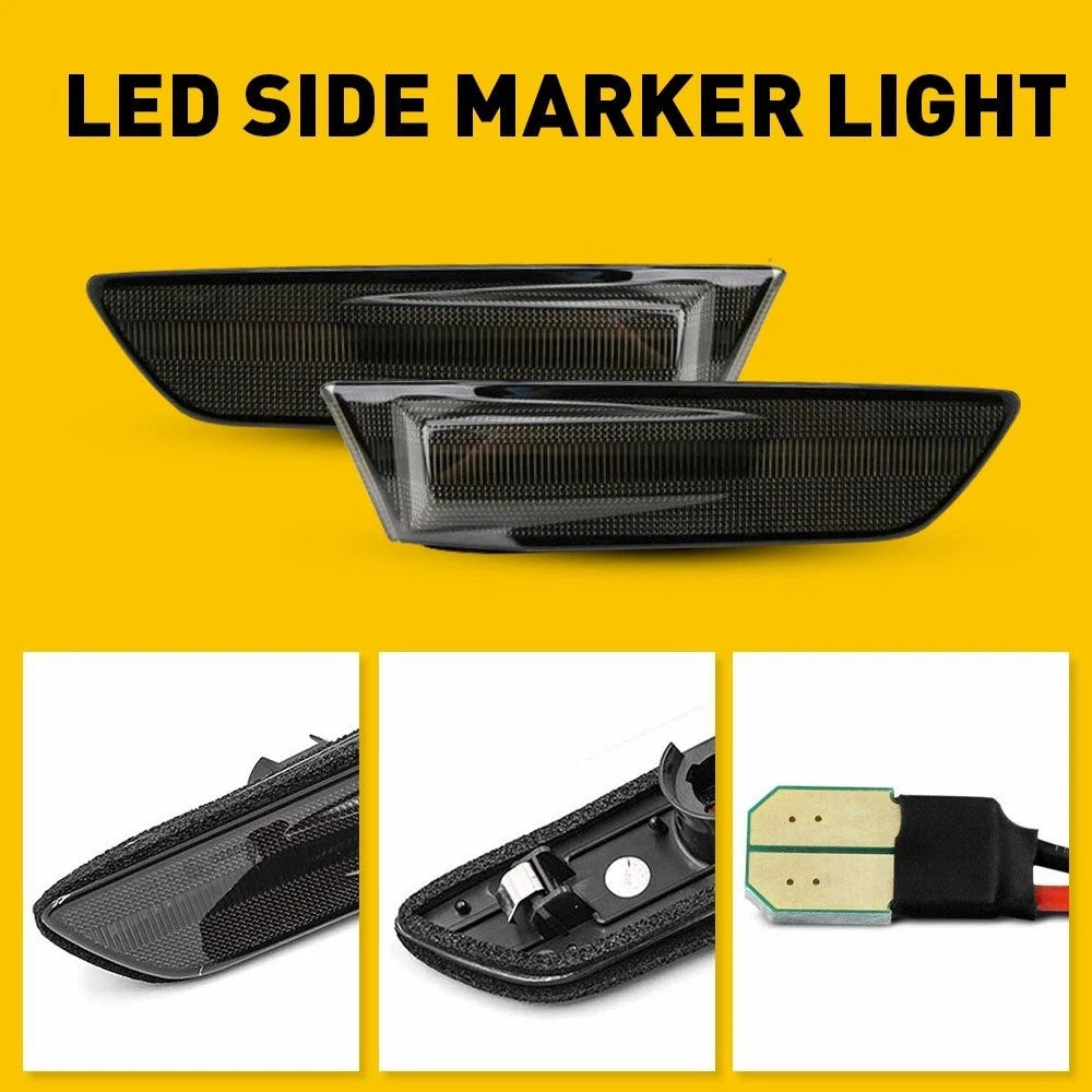 LED Side Marker Light for Infiniti G35 2D Coupe (2003–2007) - White Amber Smoke