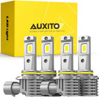 Set of 4 AUXITO 9005 9006 LED Headlight Bulbs for