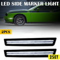 Set of 2 White LED Front Side Bumper Marker Lights for Dodge Challenger (2015–2021)