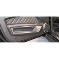 2pc Brushed Stainless Steel Door Guards w/Polished '5.0' for 10-14 Ford Mustang