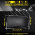 Carbon Fiber Armrest Box Cover Trim for Ford Mustang (2015–2024)
