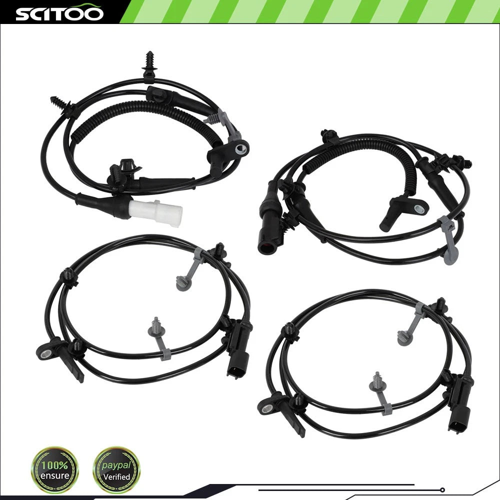 Set of 4 ABS Wheel Speed Sensors for Ford Edge (2011–2014)