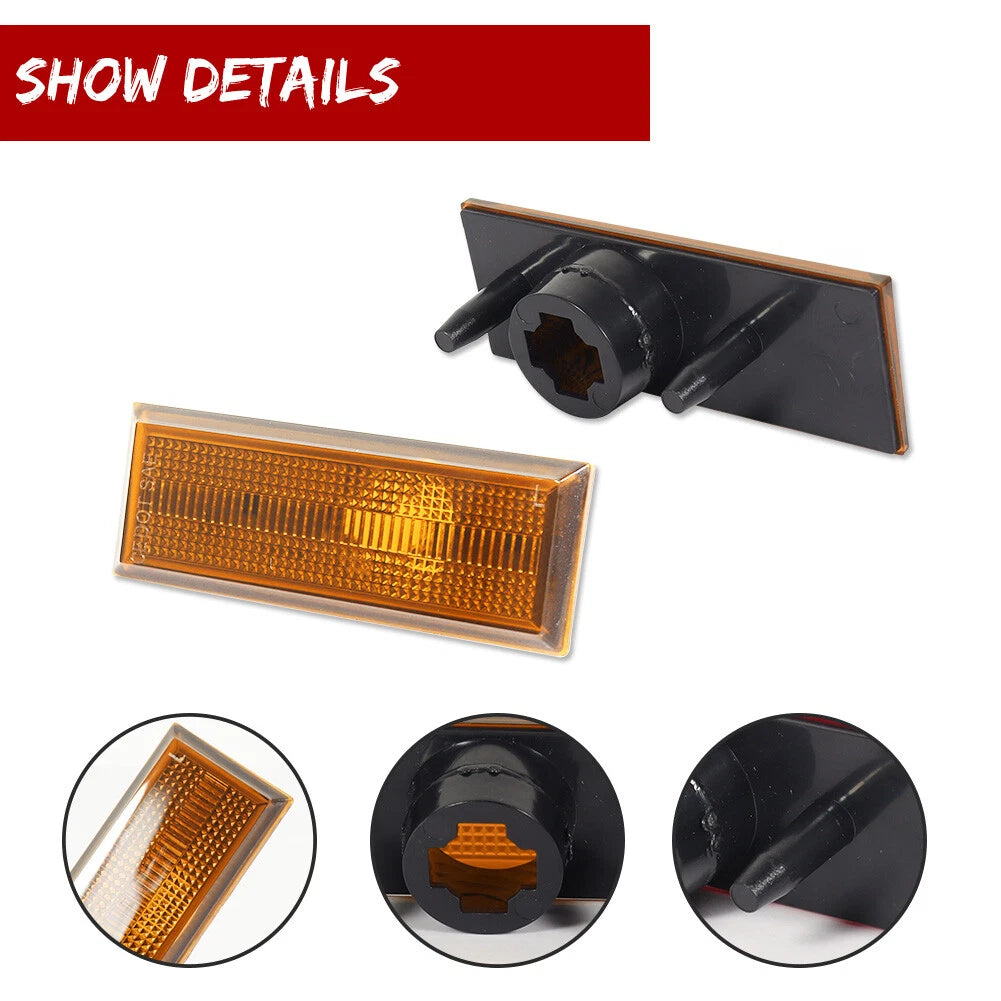 Front Amber Side Marker Light Lenses for Cutlass 1981–1988 2 Door