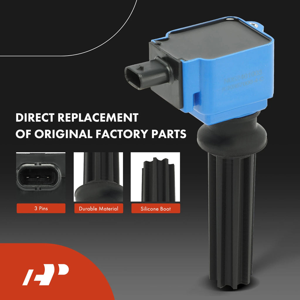 Set of 4 Ignition Coils & Iridium Spark Plugs for Ford Explorer Escape Edge