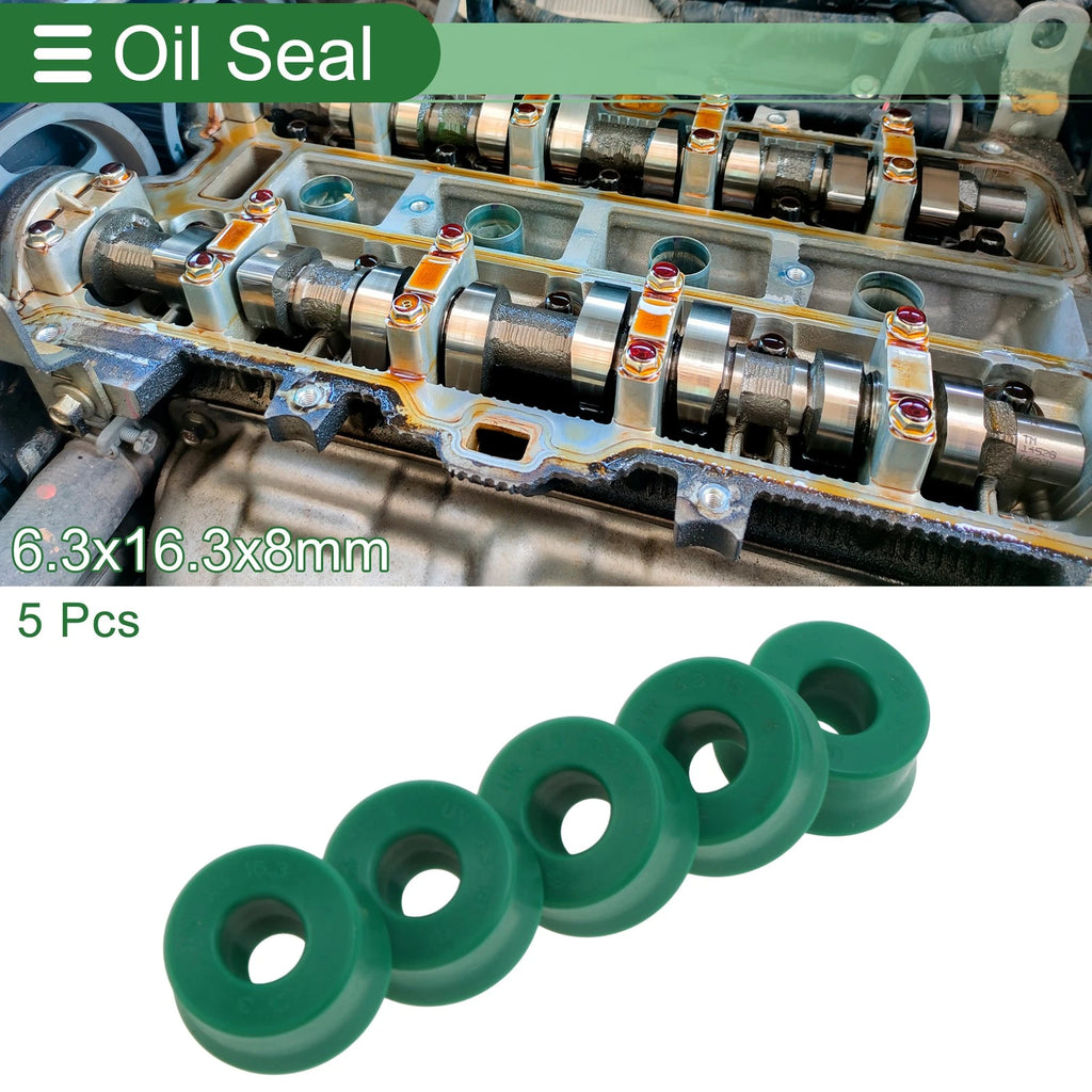 Set of 5 Oil Seal Ring Rotary Shaft Seal 6.3x16.3x8mm High Pressure