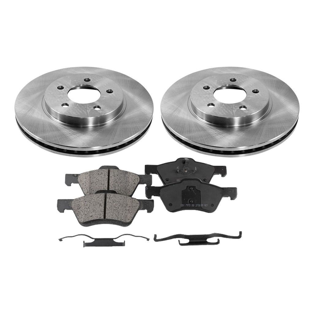 Front Brake Disc and Pad Kit for Ford Escape (2010–2012) Ceramic