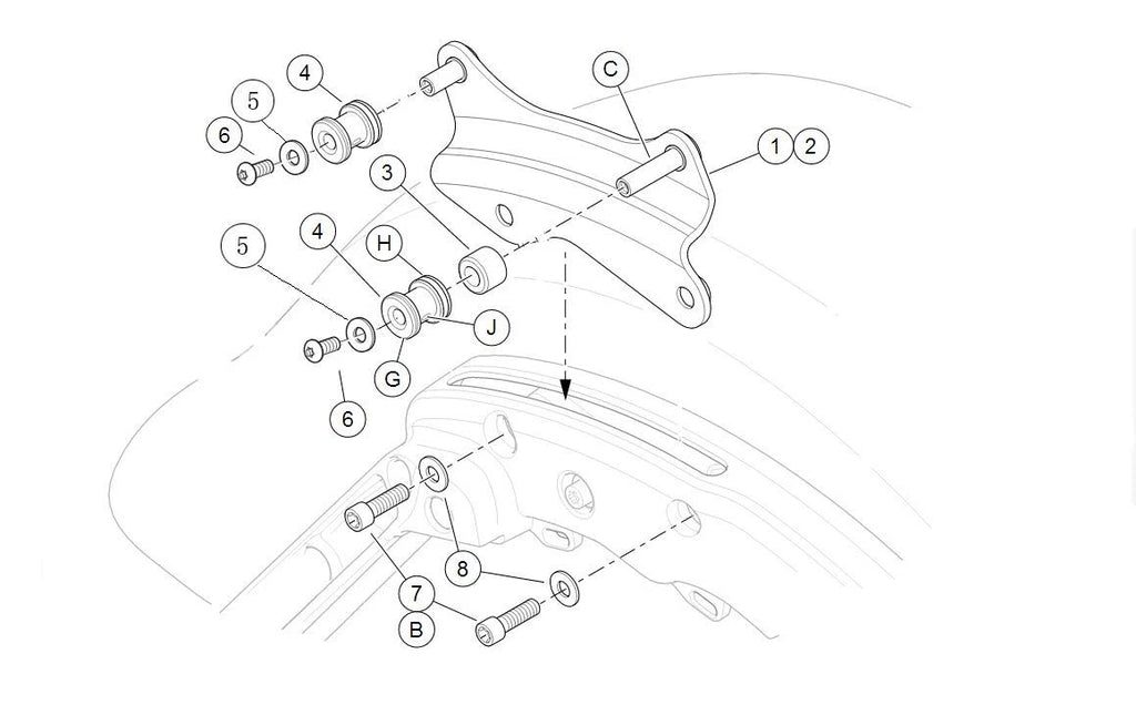 Luggage Trunk Mount Rack Docking Hardware for Harley Road Street Glide (2014–2026)