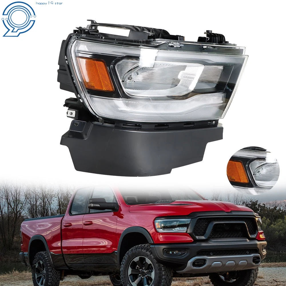 Full LED Headlight for Dodge Ram 1500 (2019–2021) with DRL Clear Lens