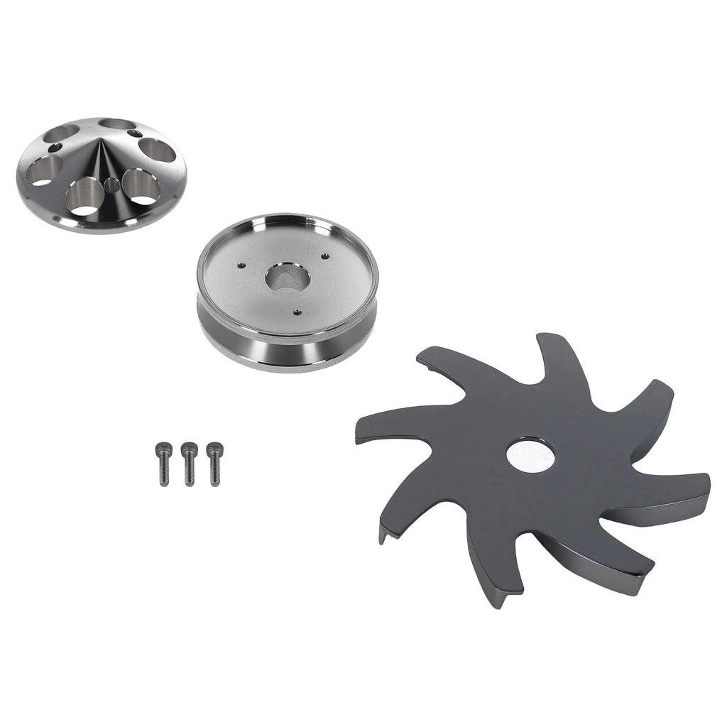 Billet Alternator Pulley Fan Kit for GM Chevy SBC BBC