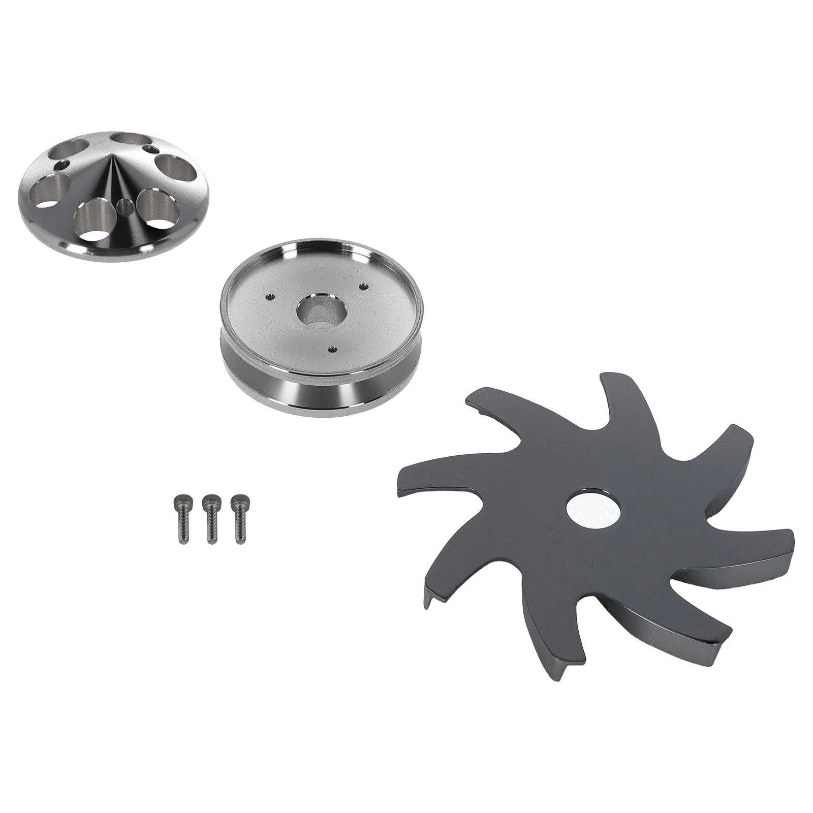 Billet Alternator Pulley Fan Kit for GM Chevy SBC BBC