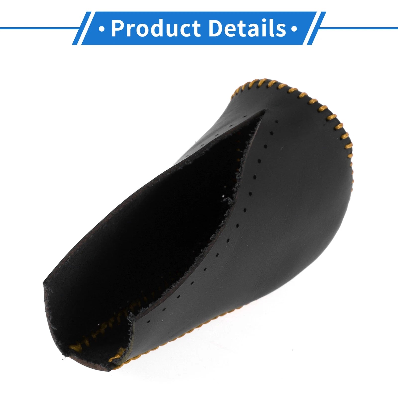 Gear Shift Knob Cover for Toyota RAV4 (2013–2016) Black Brown Faux Leather