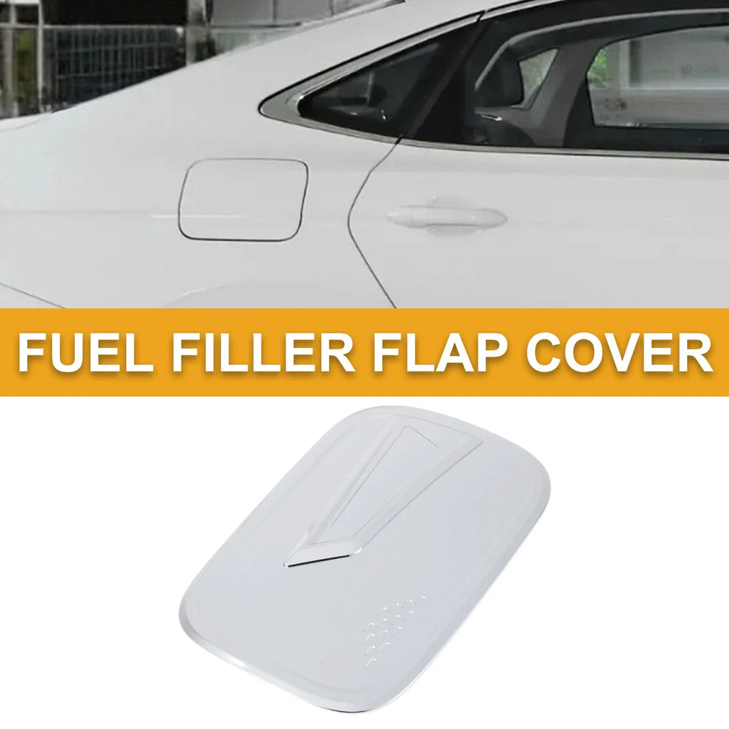 Fuel Tank Door Cap for Honda CRV 2017-2022 Gas Tank Flap Chrome Silver Tone