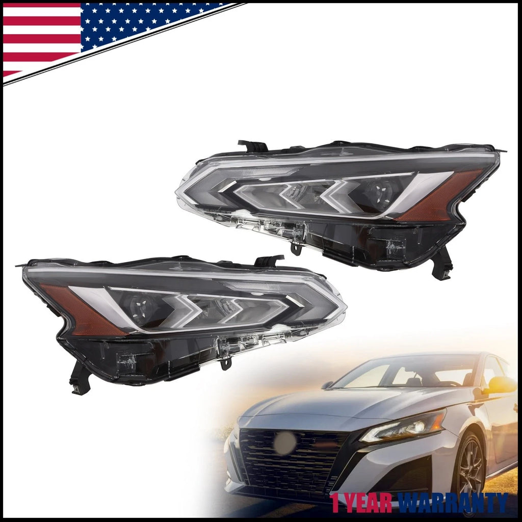 Full LED Headlight Assembly for Nissan Altima (2019–2022) Left Right Pair