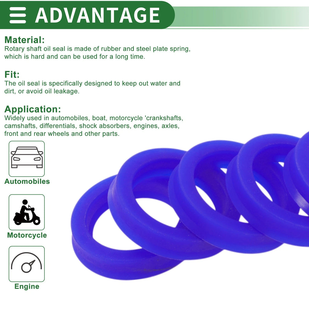Set of 5 Oil Seal Rotary Shaft Seal 28x38x8mm High Pressure for Various Models