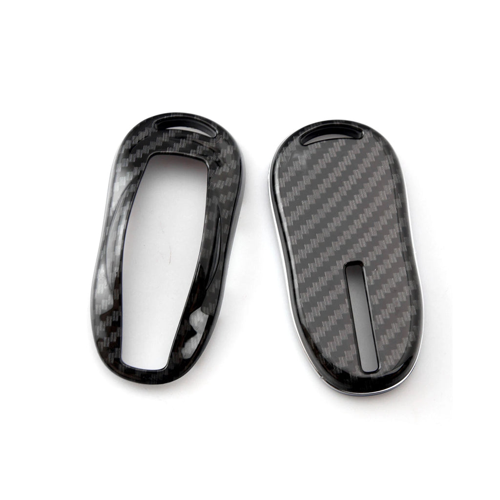 Carbon Fiber Pattern Smart Key Fob Hard Shell Case for Tesla Model S (2012-2018)