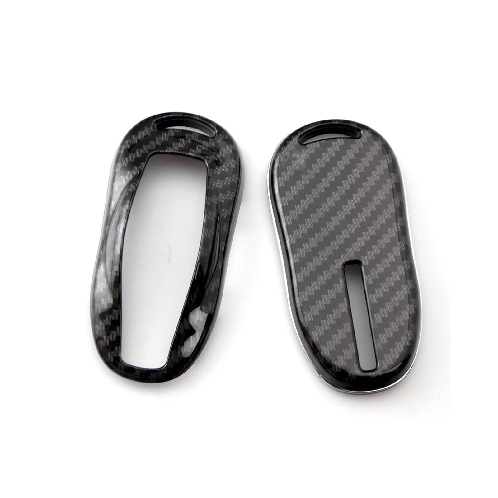 Carbon Fiber Pattern Smart Key Fob Hard Shell Case for Tesla Model S (2012-2018)