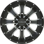 Raceline Mamba Wheel 14x7 4/110 2+5 Offset Black Machined for ATV/UTV (2010–2023)