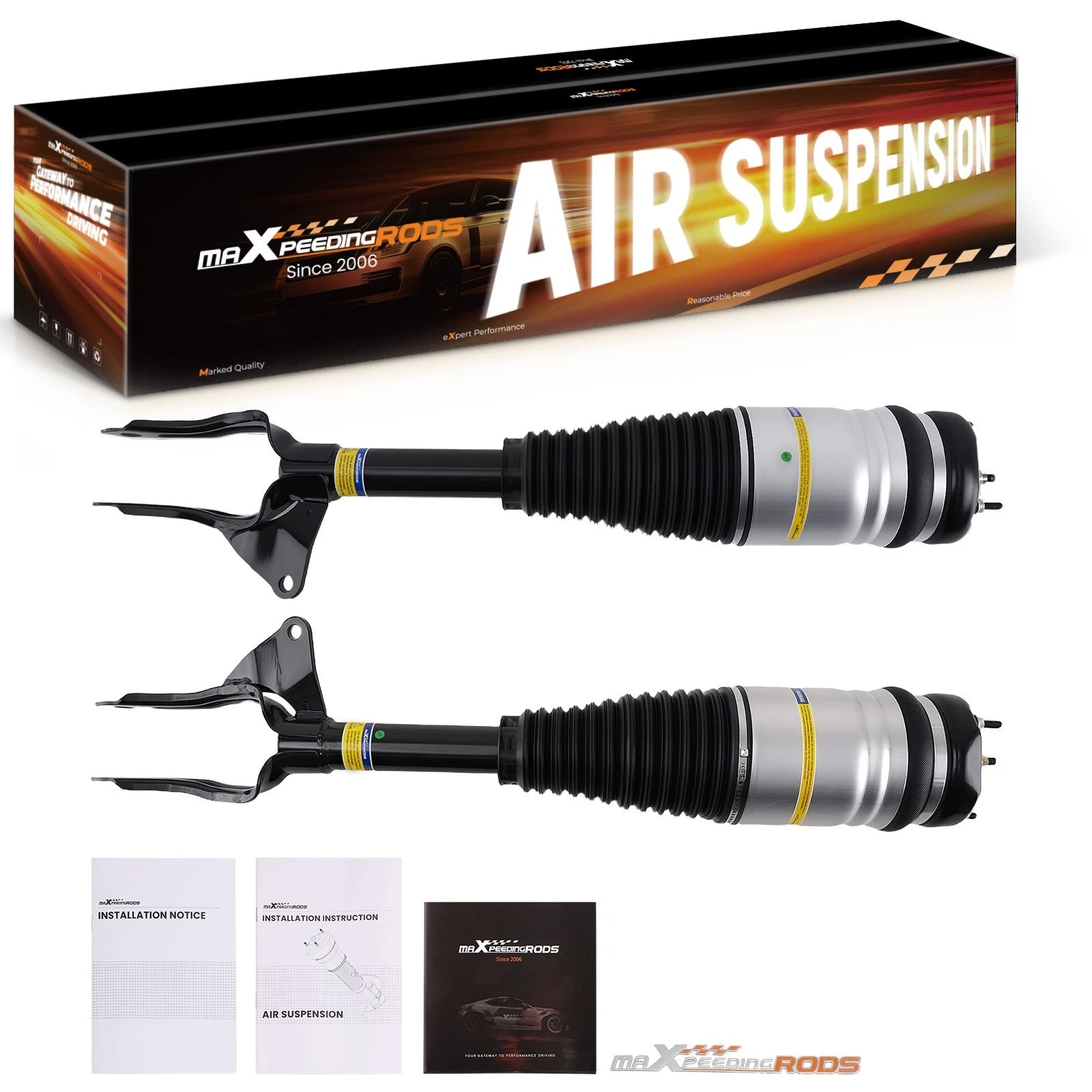 2X Front Air Suspension Shock Struts for Jeep Grand Cherokee (2016–2022)
