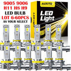6X AUXITO 9005+9006+H11 H8 LED Headlight Kit 90000LM for