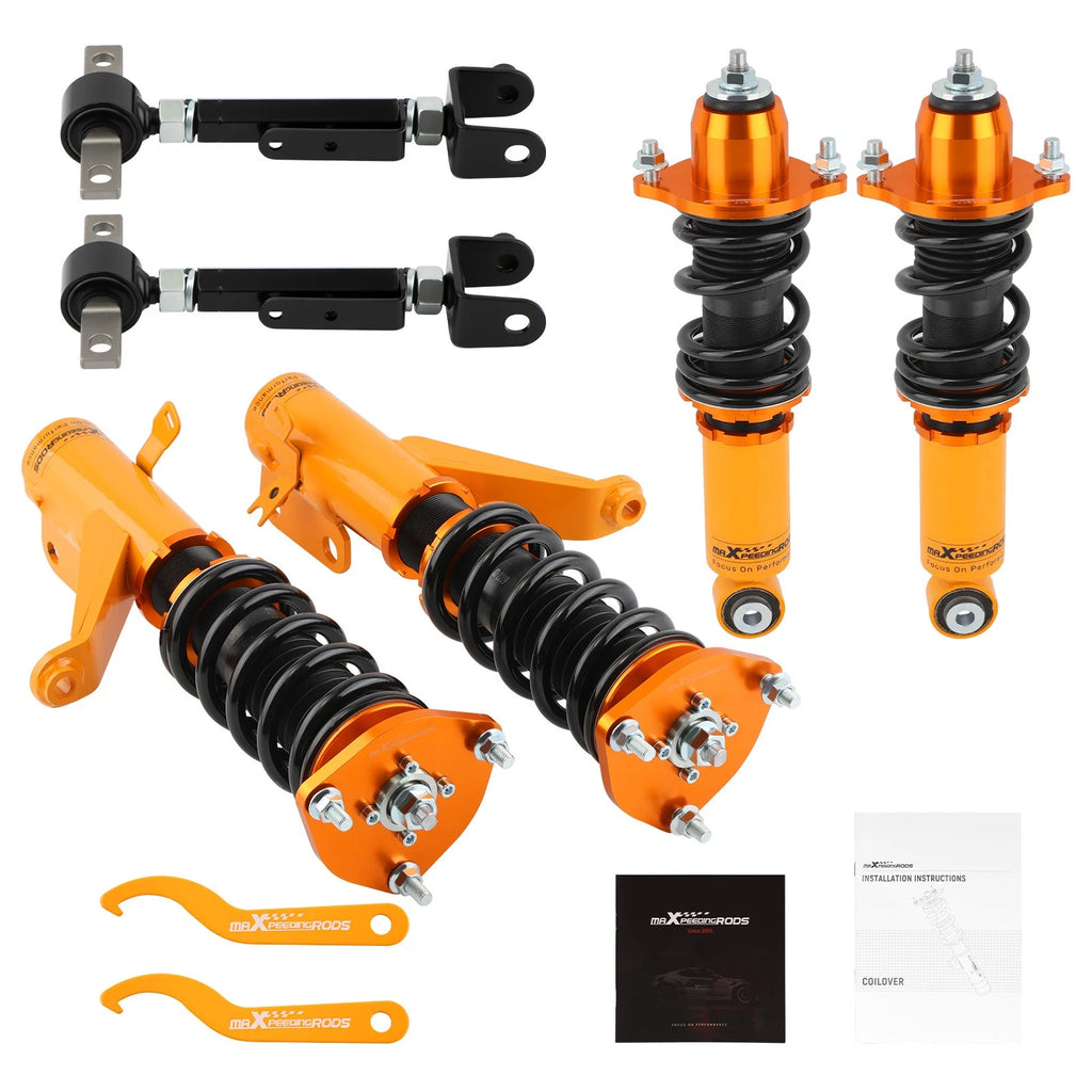 4x Coilovers & 2x Rear Camber Arms Kit for Acura RSX (2002–2006)