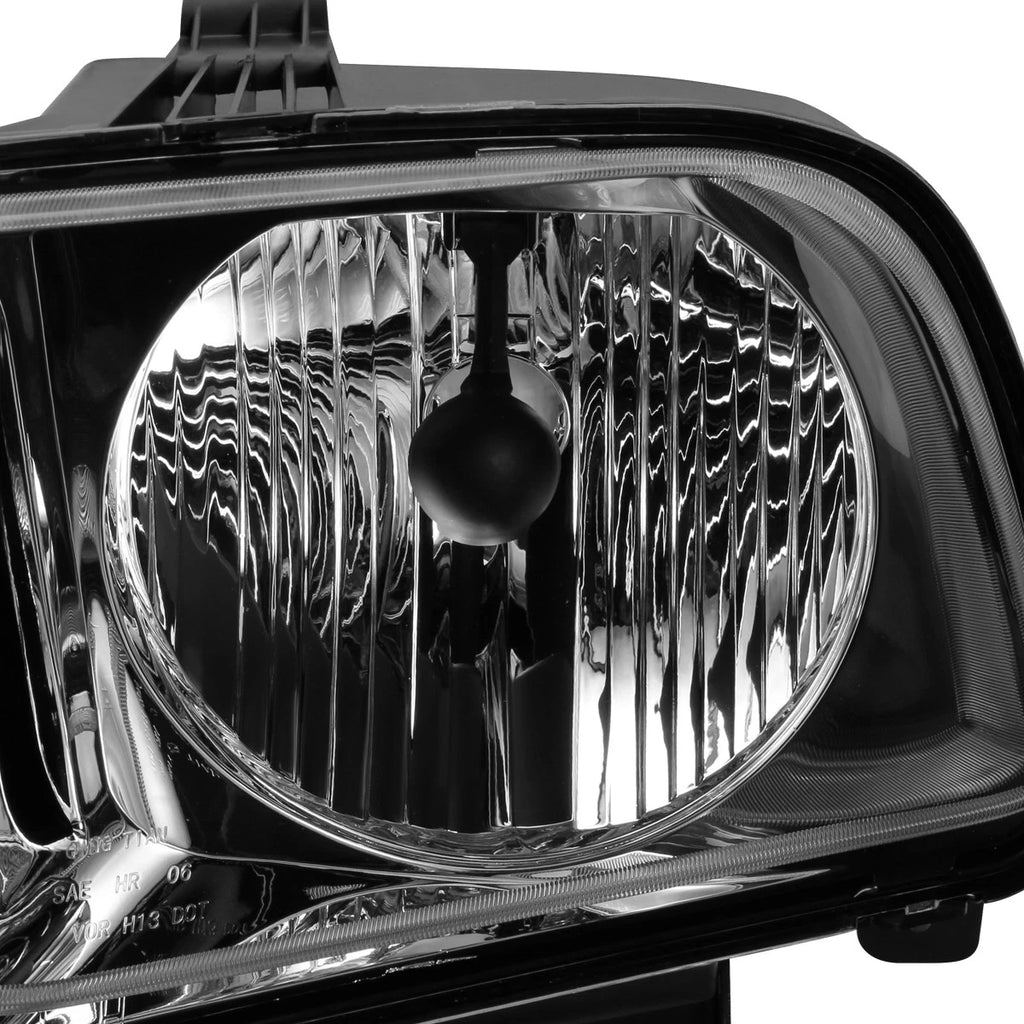 Pair Chrome/Clear Corner Headlights for Ford Mustang (2005–2009)