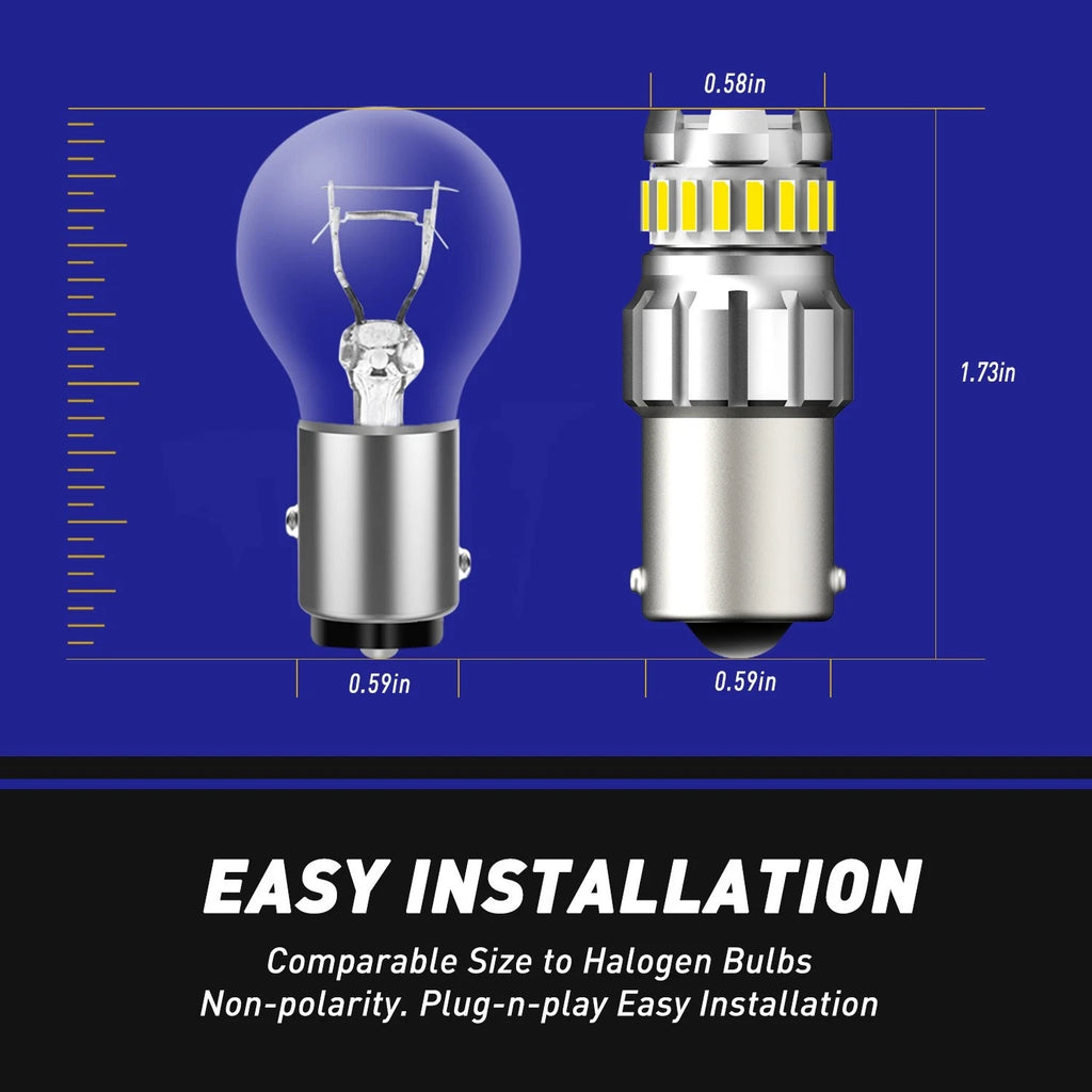 2X 1156 7506 LED Reverse Backup Light Bulbs for