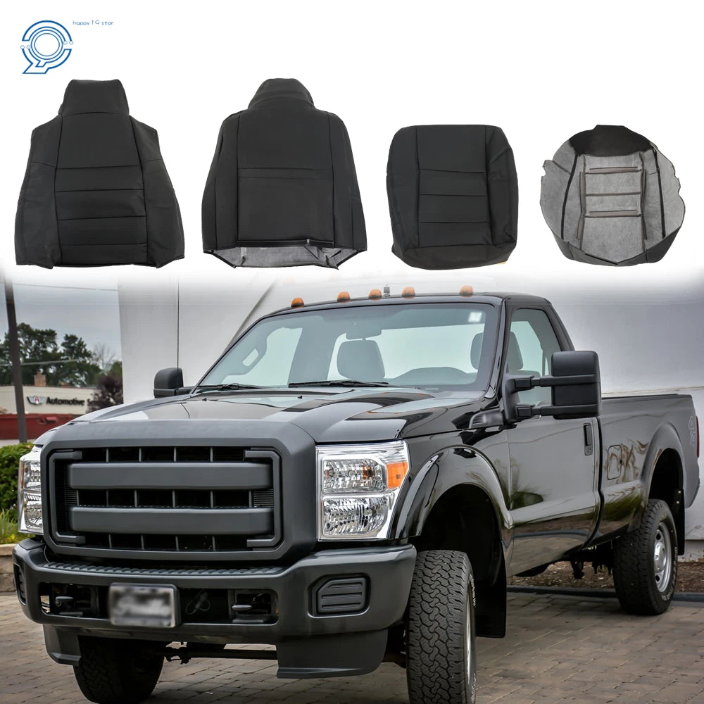 Set of 2 Front Perforated Seat Covers for Ford F250 F350 Lariat (2002–2007)