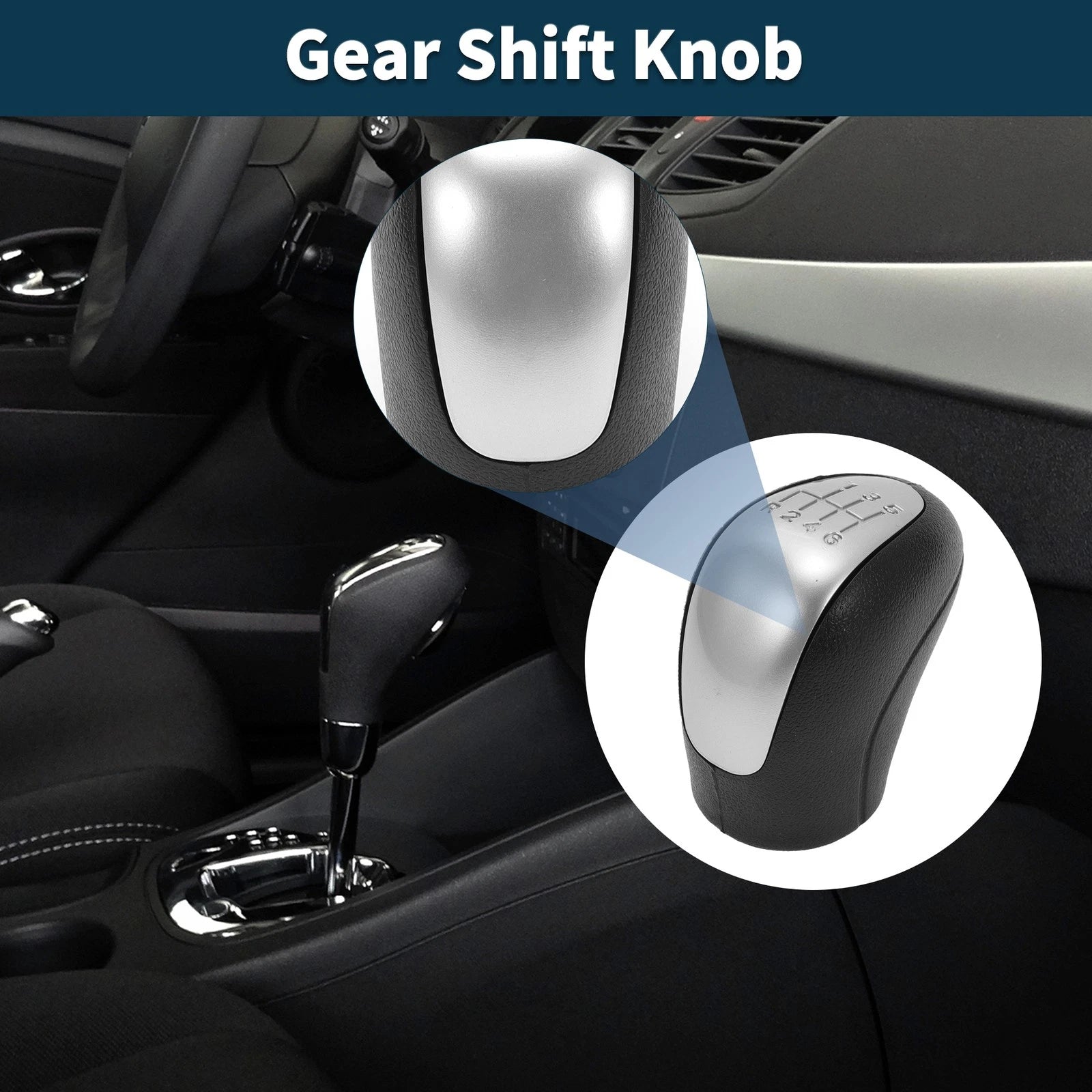 6 Speed Manual Gear Shift Knob for Mercedes-Benz Vito (2003–2020) Black Plastic