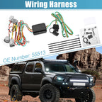 Set of 4 Trailer Wiring Harness 55513 for Toyota Tacoma (2005–2015) Black