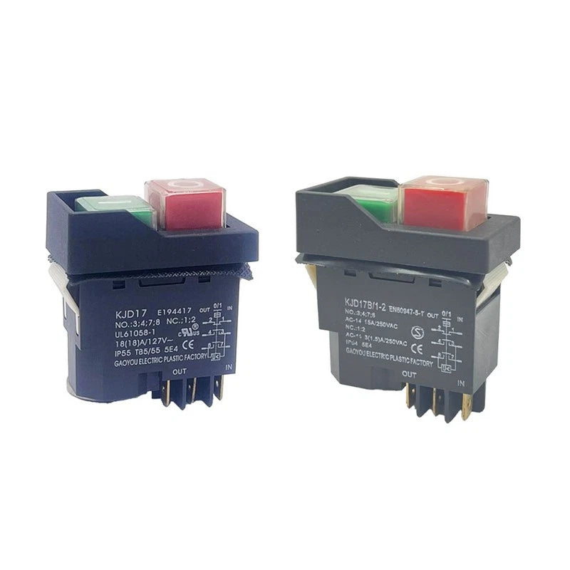 6-Pin Waterproof Brake Switch for Garden Tools (220V, 127V) KJD17 B1-2