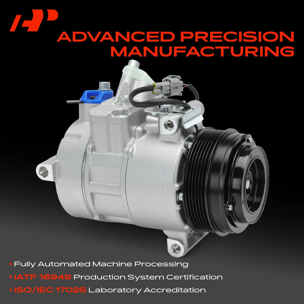 A/C Compressor with Clutch for Mercedes C250 C300 ML350 SLK250 (2012–2015)
