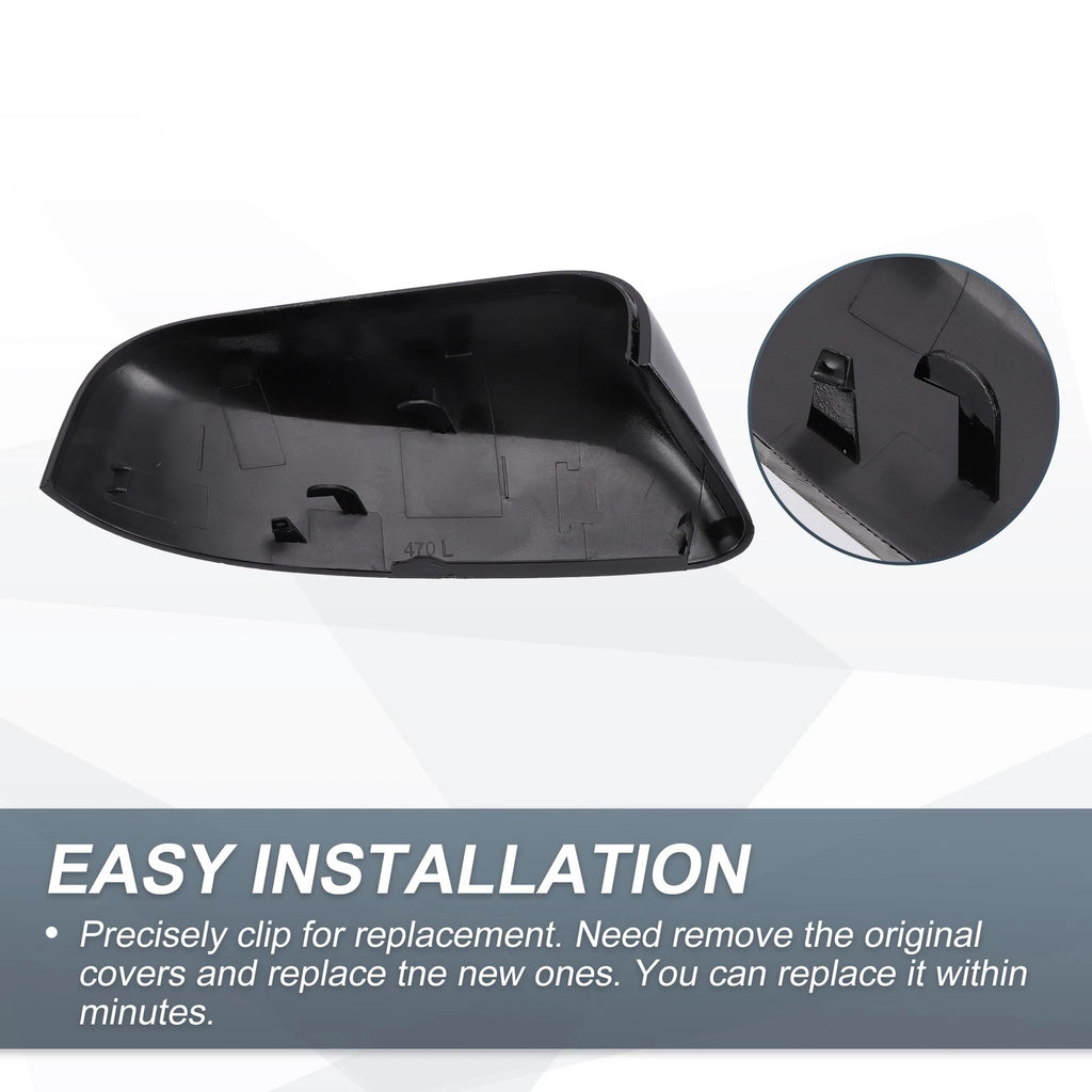Left Side Rearview Mirror Cover Cap Gloss Black for Ford Explorer (2016–2019)