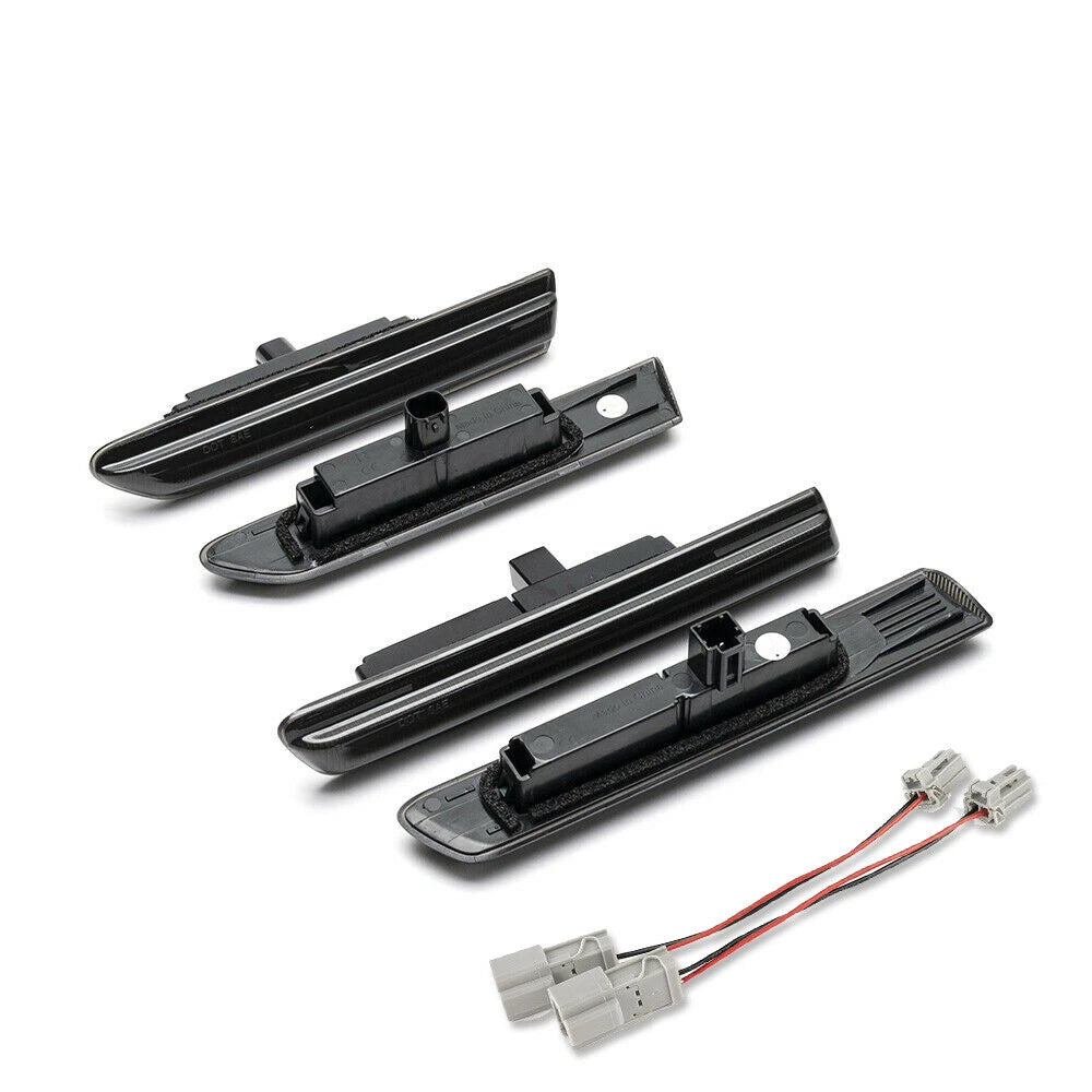 4X White LED Smoke Side Marker Lights for Acura TL (2007–2008)