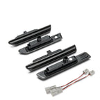 4X White LED Smoke Side Marker Lights for Acura TL (2007–2008)
