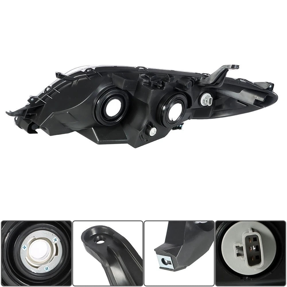 Set of 2 Projector Headlights for Toyota Sienna (2011–2013) Halogen
