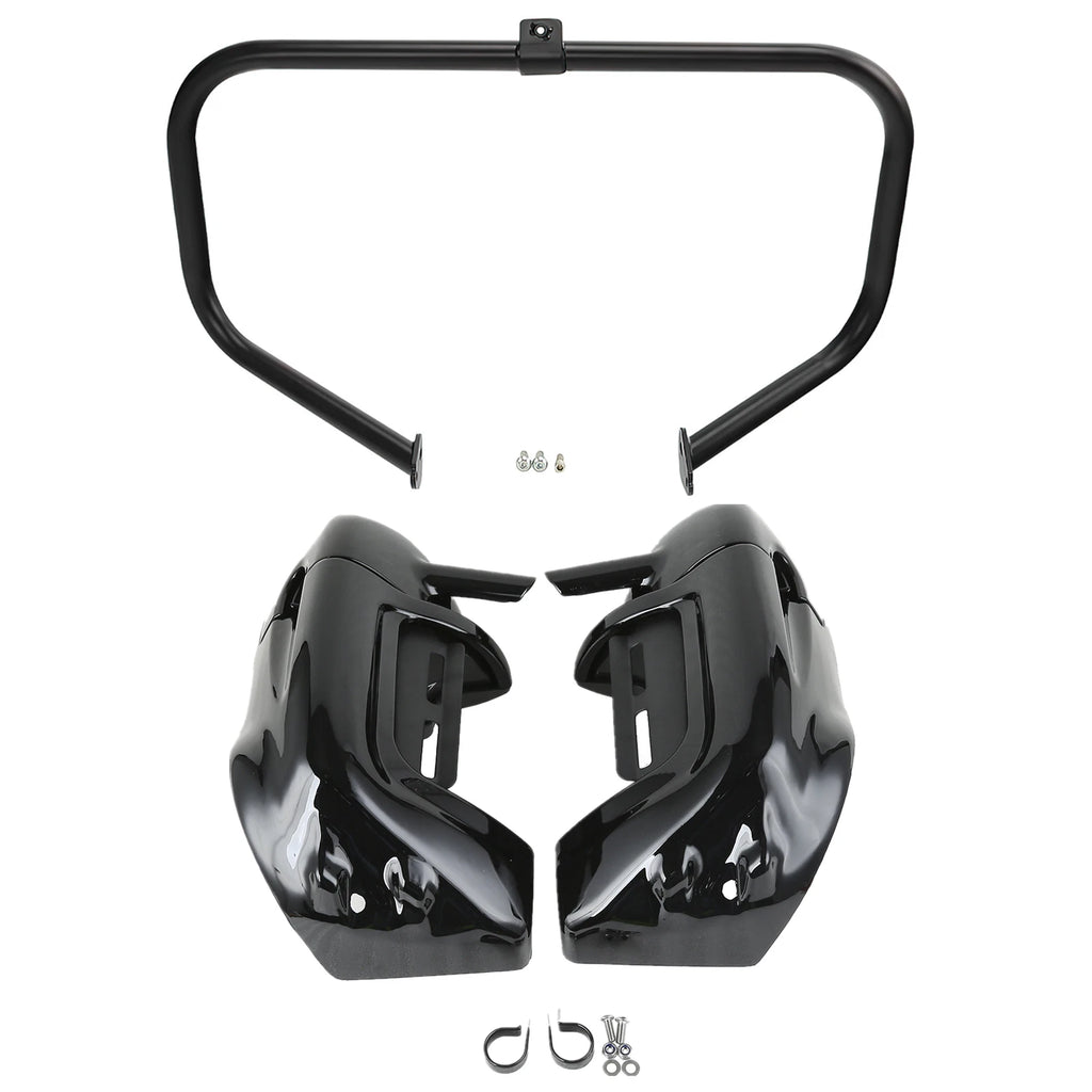 Lower Vented Fairings & Engine Crash Bar for Harley Touring Glide (1997–2008)