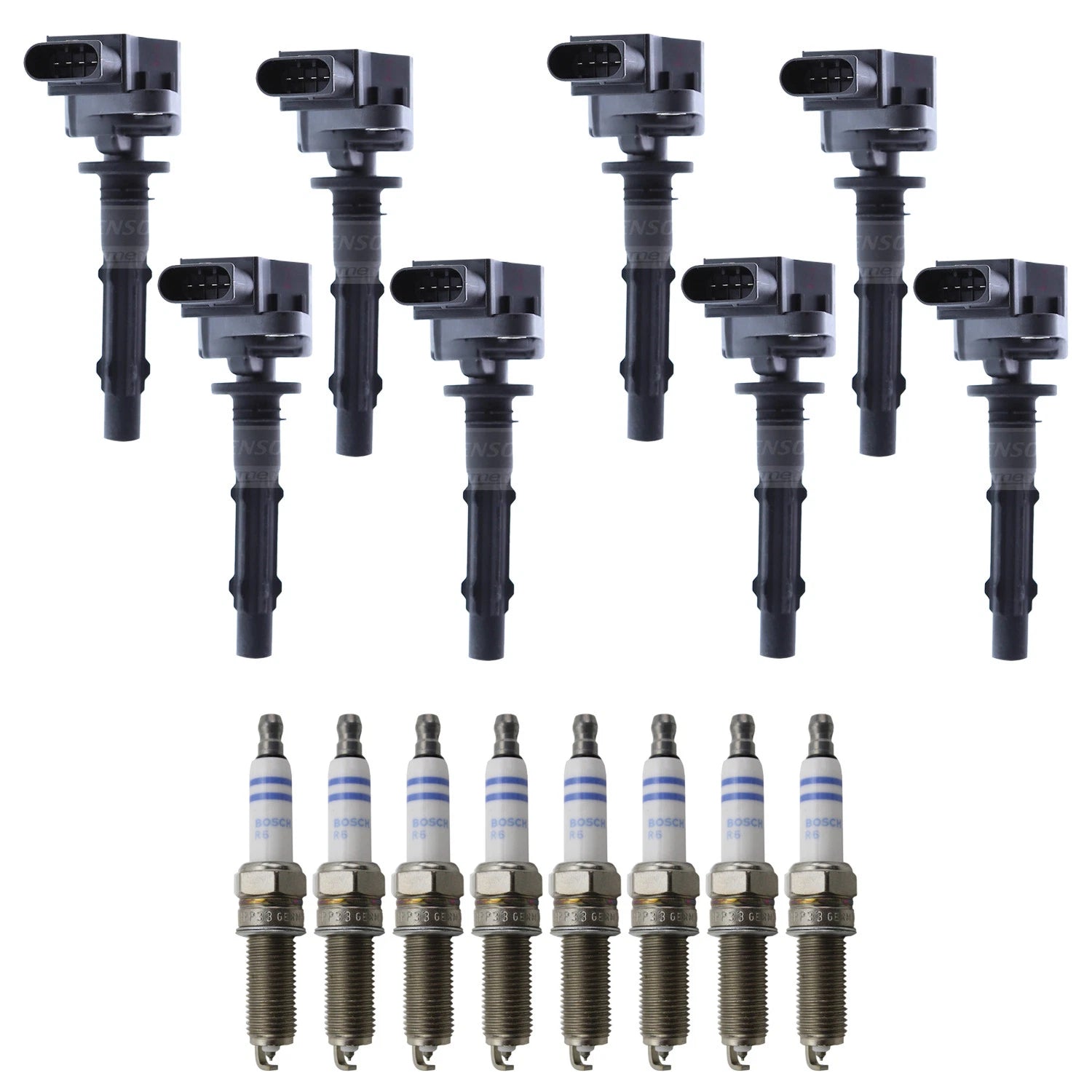 Set of 8 Ignition Coils & Spark Plugs for Mercedes CL550 ML550 S550 V8