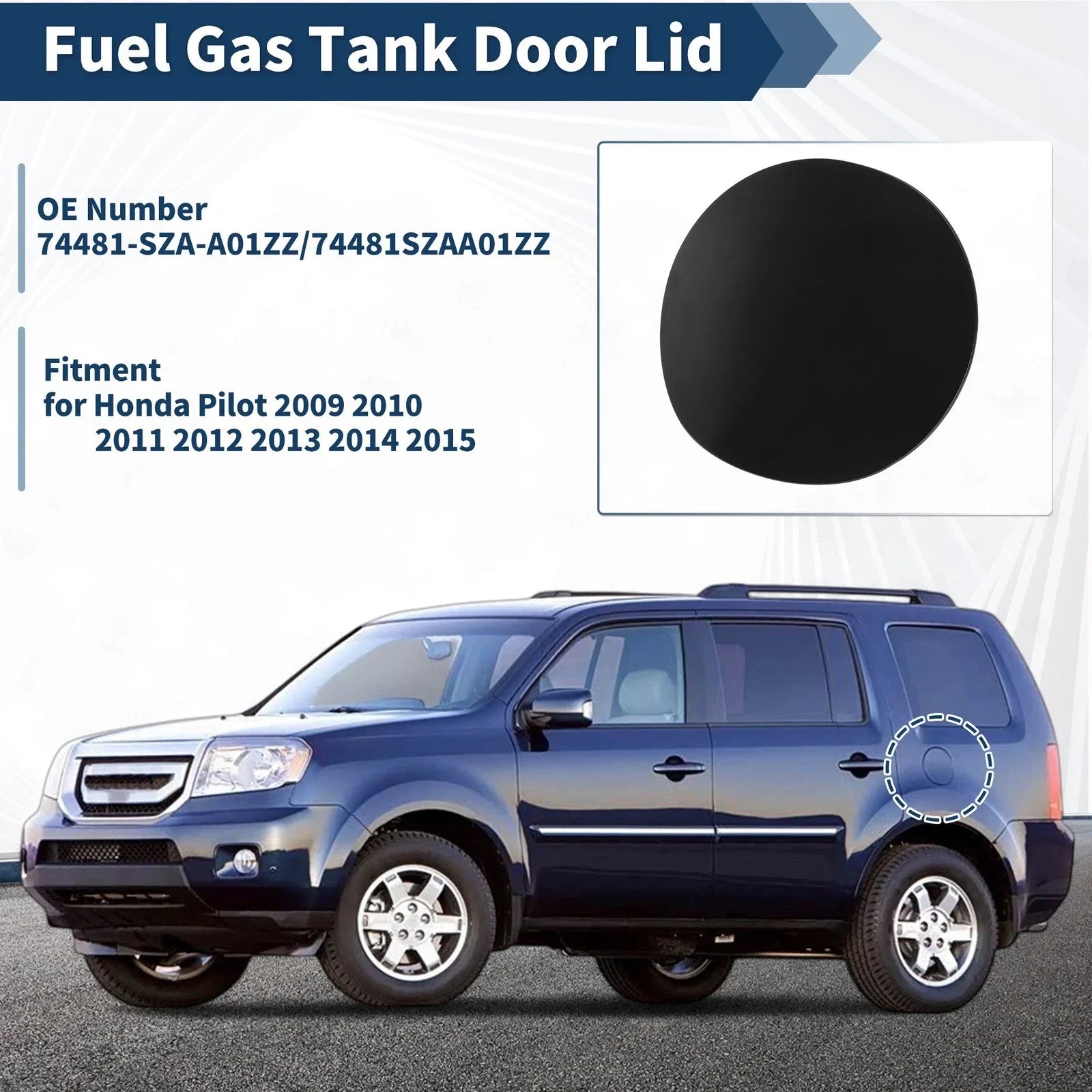 Fuel Tank Door for Honda Pilot 2009-2015 Gas Filler Door Replacement
