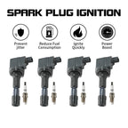 Set of 4 Ignition Coils + 4 Spark Plugs for Honda City (2010–2016)