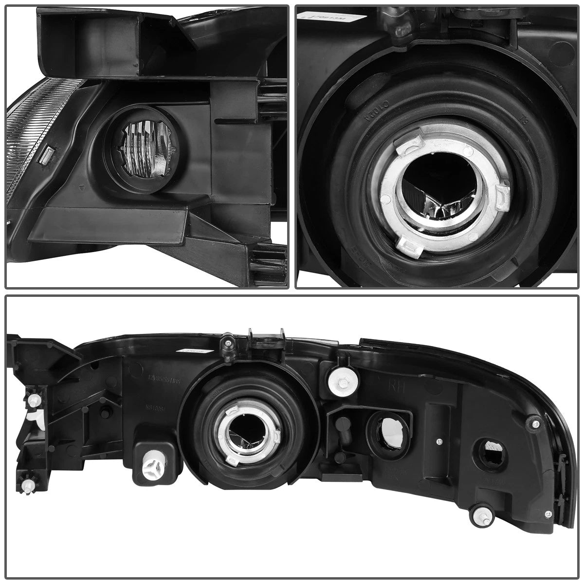 Pair of Smoked Housing Amber Side Corner Headlights for Nissan Altima (2000–2001)