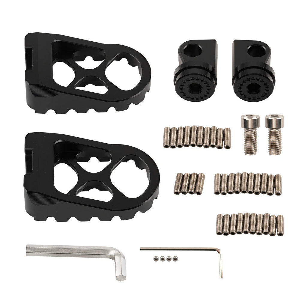 Black CNC Wide Fat Foot Pegs for Harley Dyna Sportster