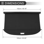 Rear Trunk Retractable Cargo Cover for Buick Envision (2021–2024) Gloss Black