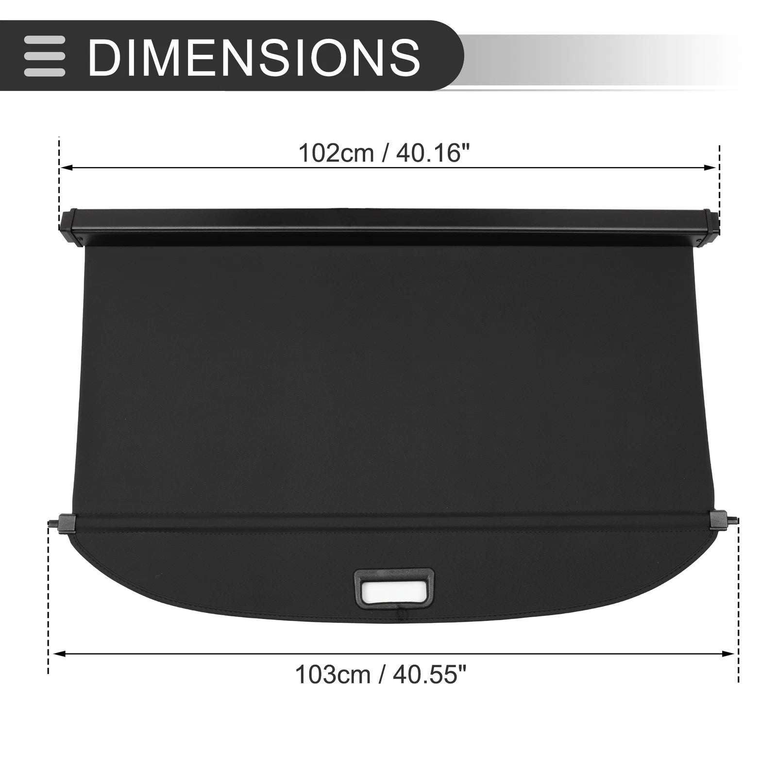 Rear Trunk Retractable Cargo Cover for Buick Envision (2021–2024) Gloss Black