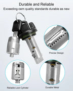 Ignition Switch Lock Cylinder Set with 2 Door Lock Cylinders & 2 Keys for GMC Chevy