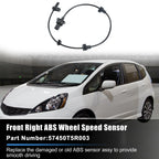 Front Right ABS Wheel Speed Sensor No. 57450T5R003 for Honda Fit (2015–2020)